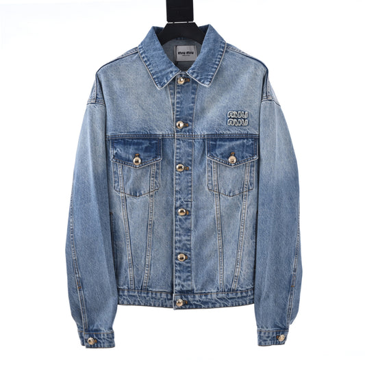 25 applique denim jacket