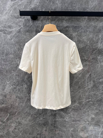 25 Early Spring Letter Round Neck Short Sleeve