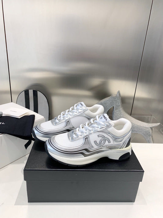 C Silver Explosion Sneakers