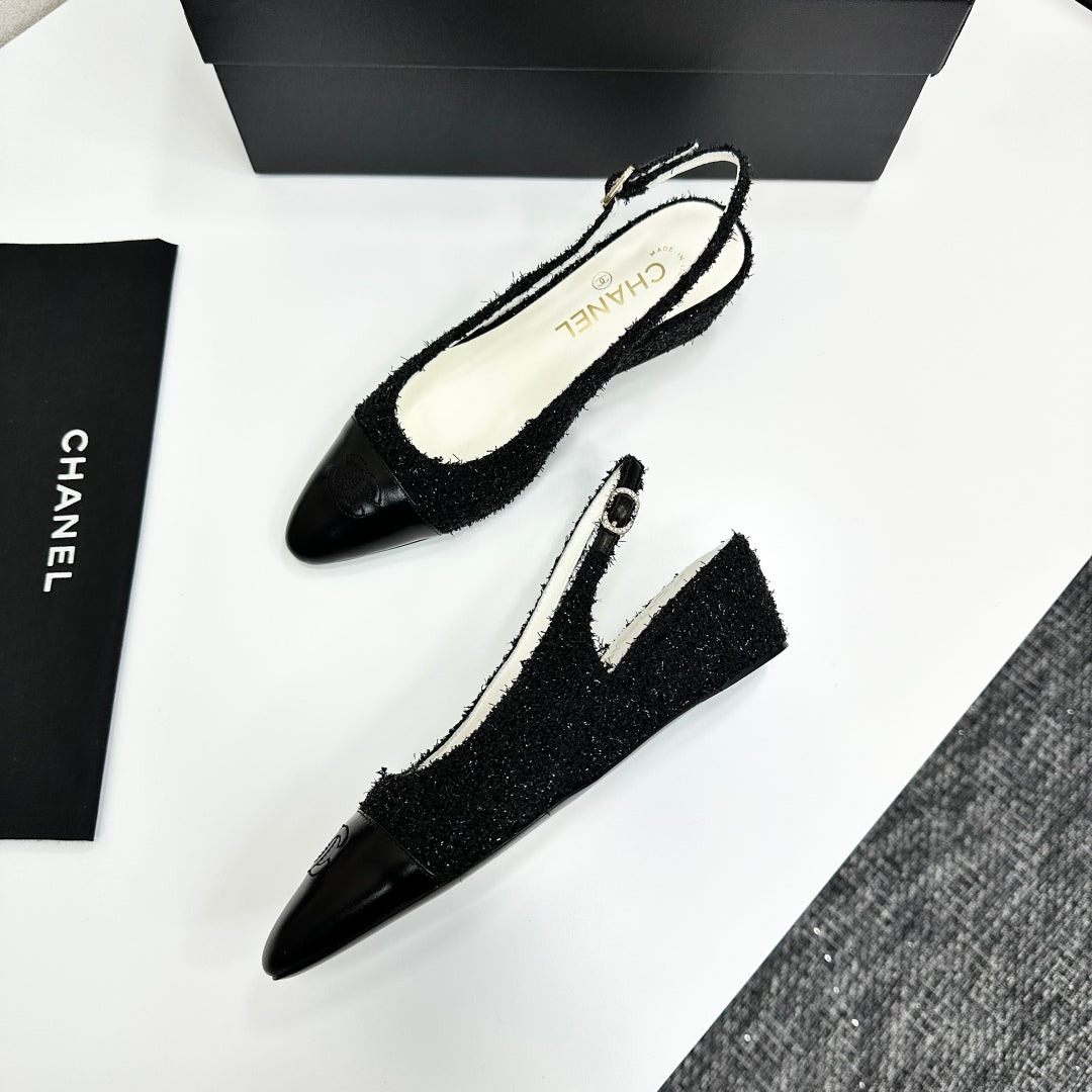 C sloping heels