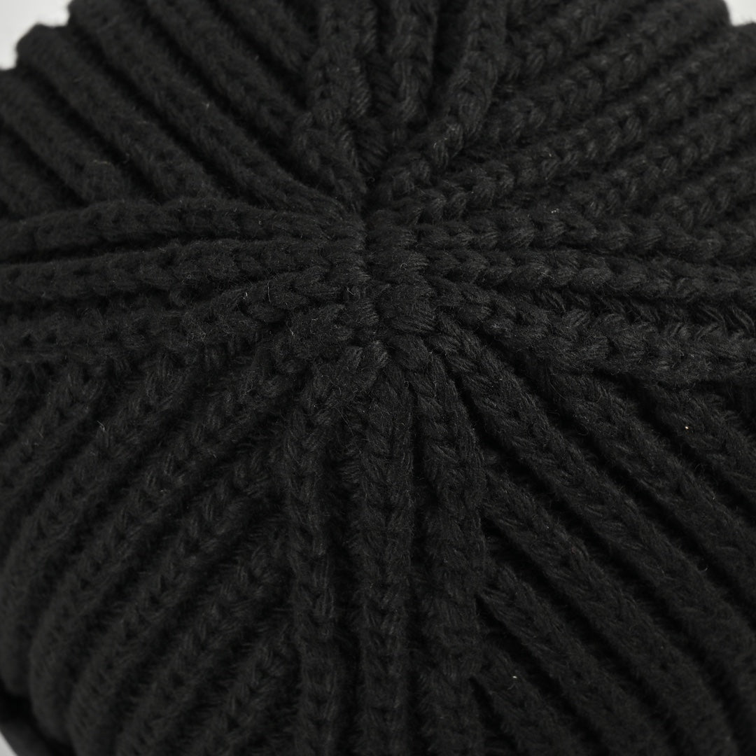 Black knitted hat