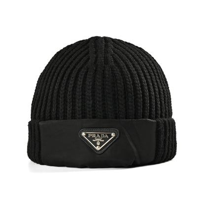 Black knitted hat