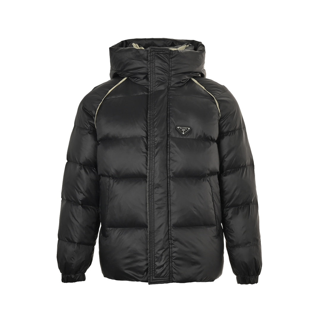 Black triangle down jacket