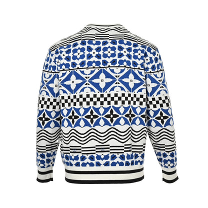 Geometric jacquard-knit sweater