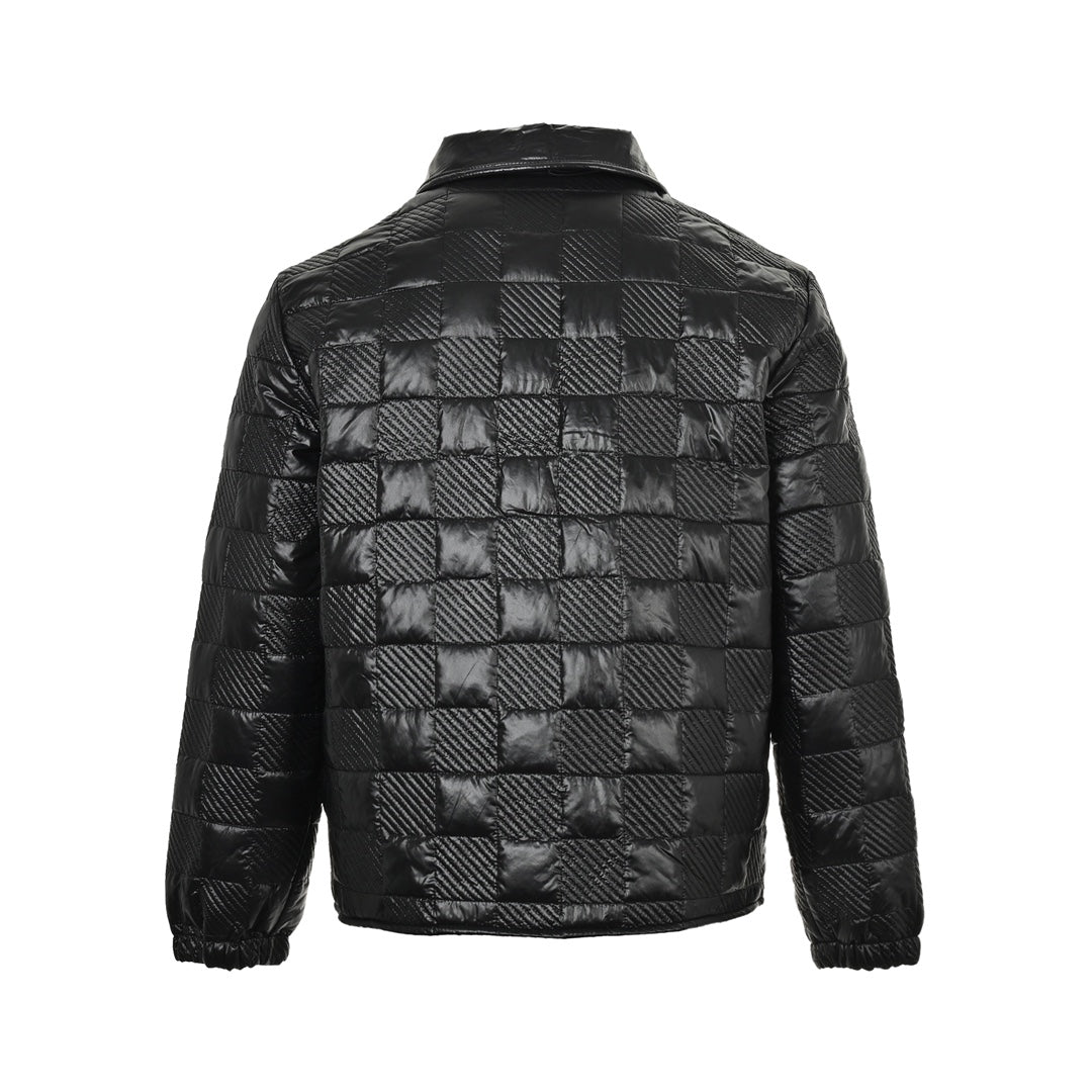 checkerboard quilted jacket