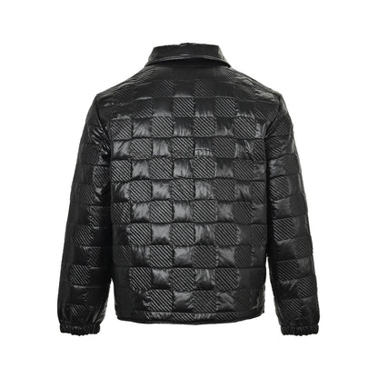 checkerboard quilted jacket