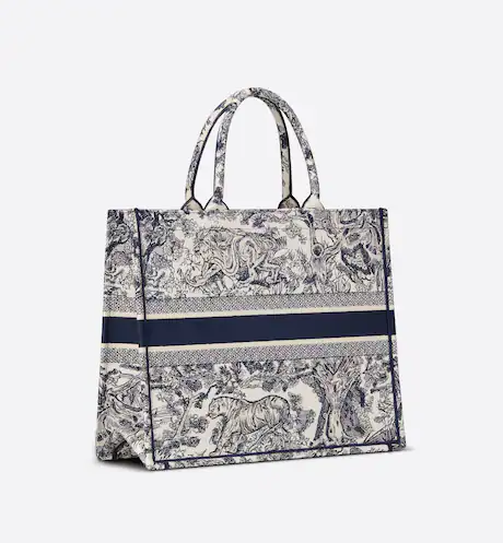 LARGE BOOK TOTE Blue Toile de  (42 x 35 x 18.5 cm)