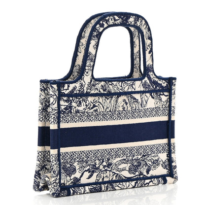 Mini Toile  Book Tote Blue