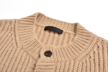 Wool cardigan sweater