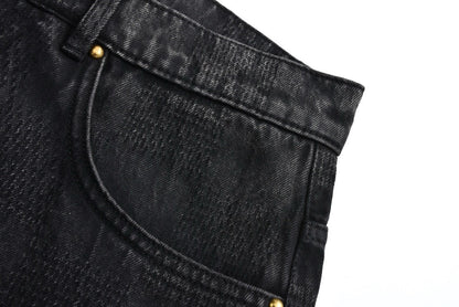 1V dark pattern jeans