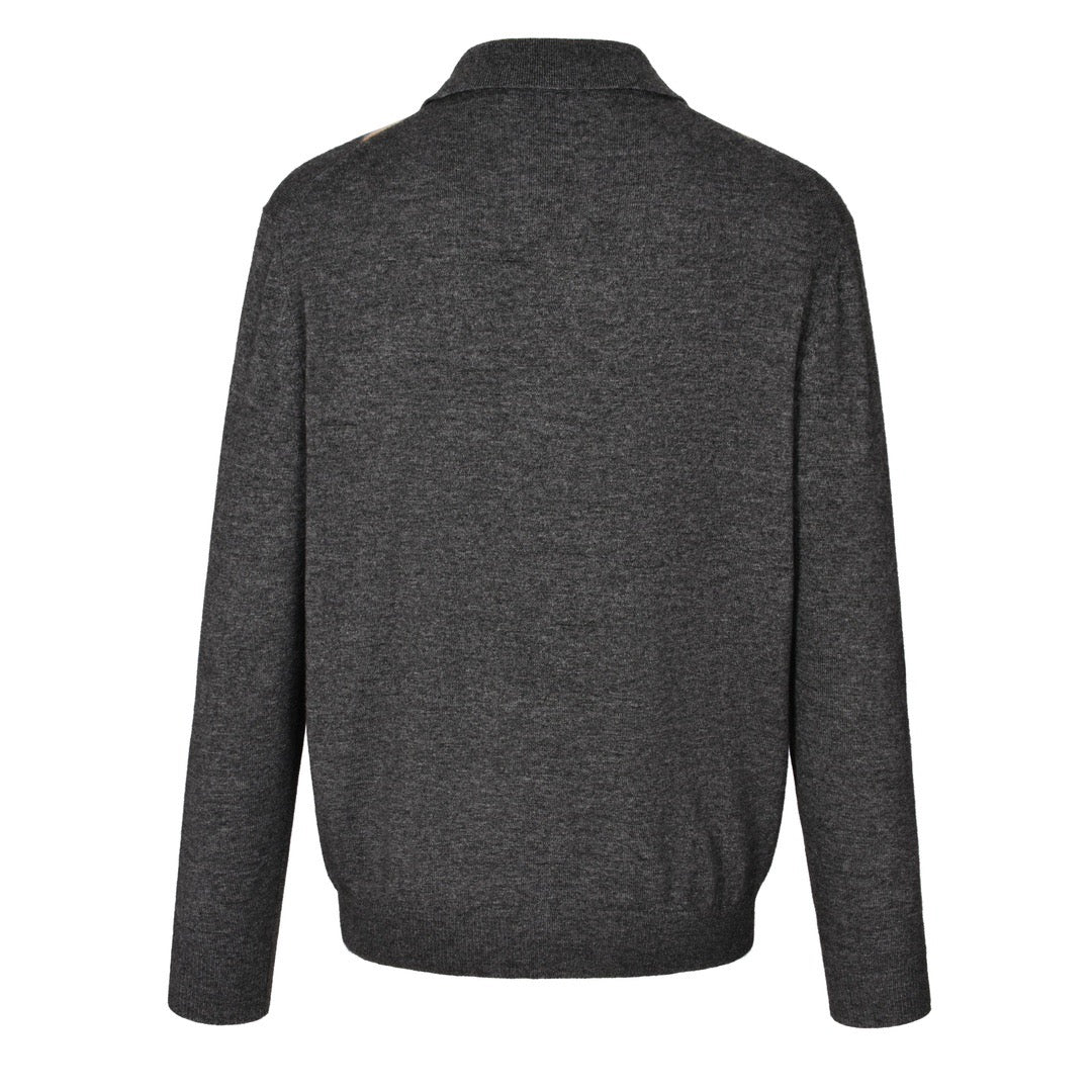 Lapel cashmere sweater