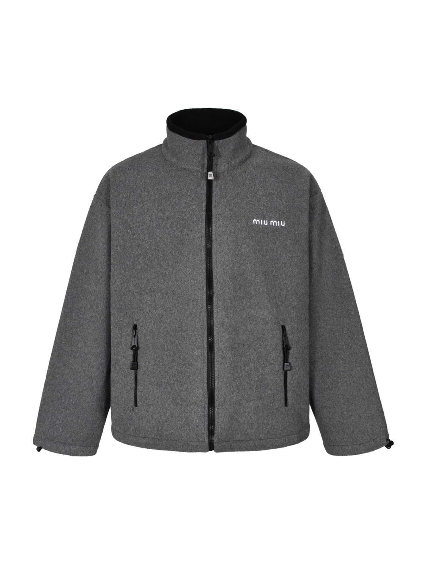 Embroidered logo polar fleece jacket