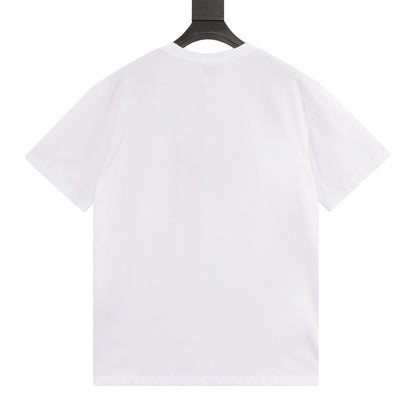 White Logo Short Sleeve Knit T-Shirt