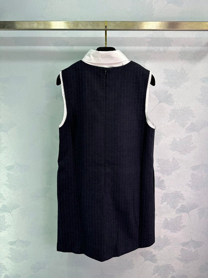 NEW  navy sleeveless dress