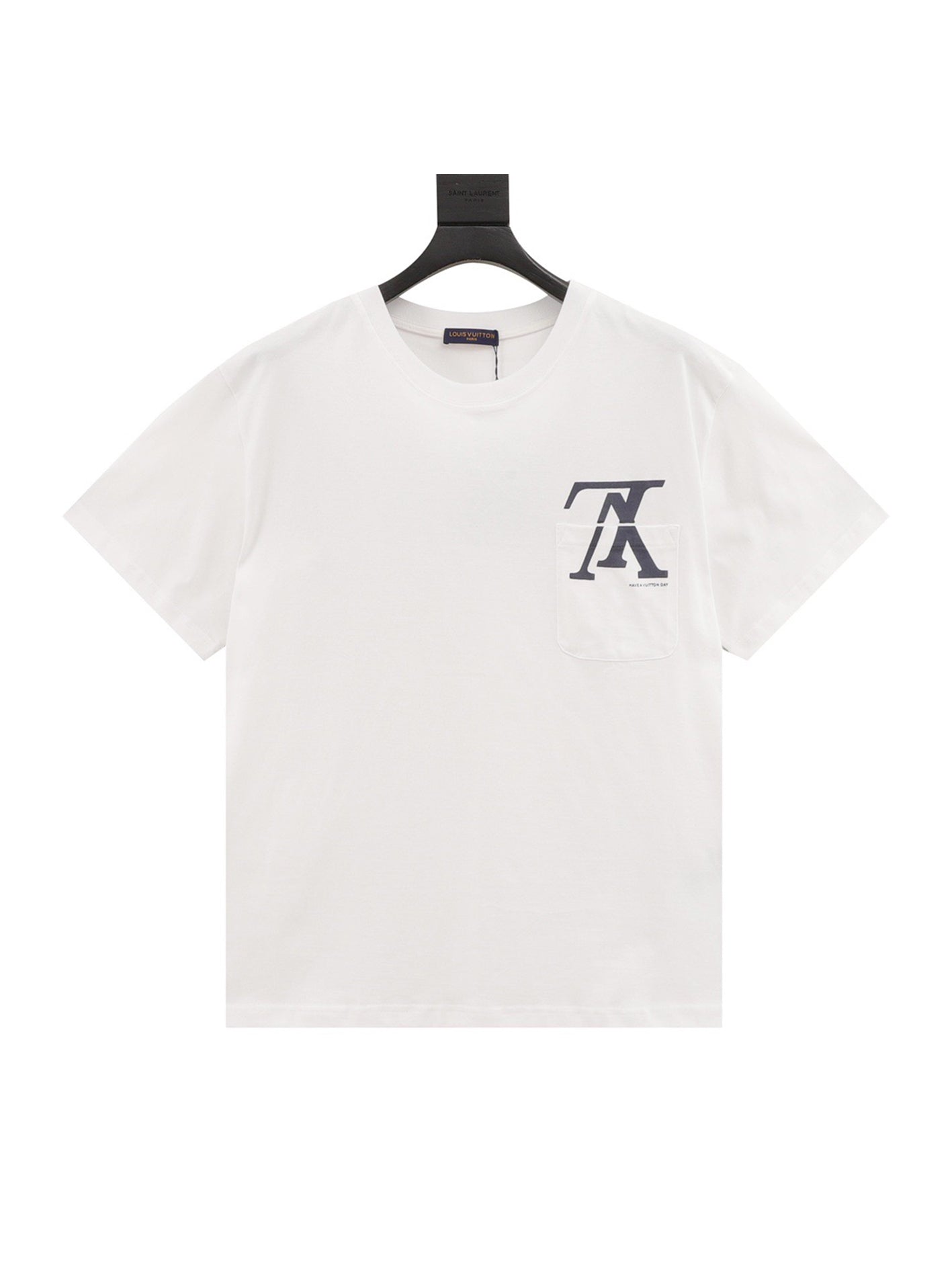 White Logo Short Sleeve Knit T-Shirt