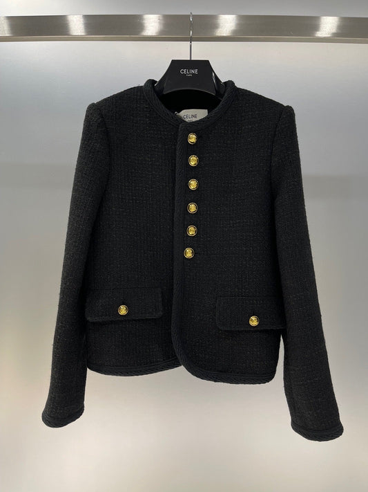 NEW  gold button tweed jacket