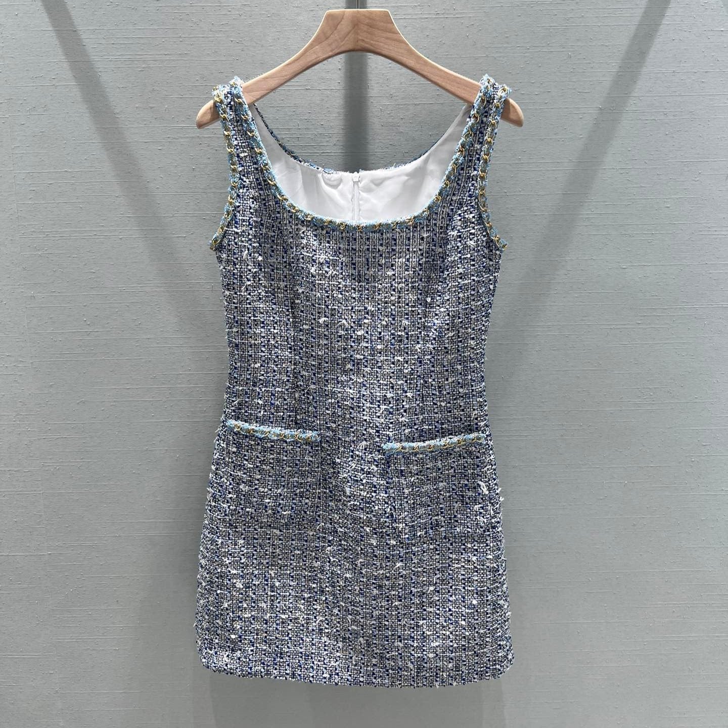 NEW  chain denim vest dress