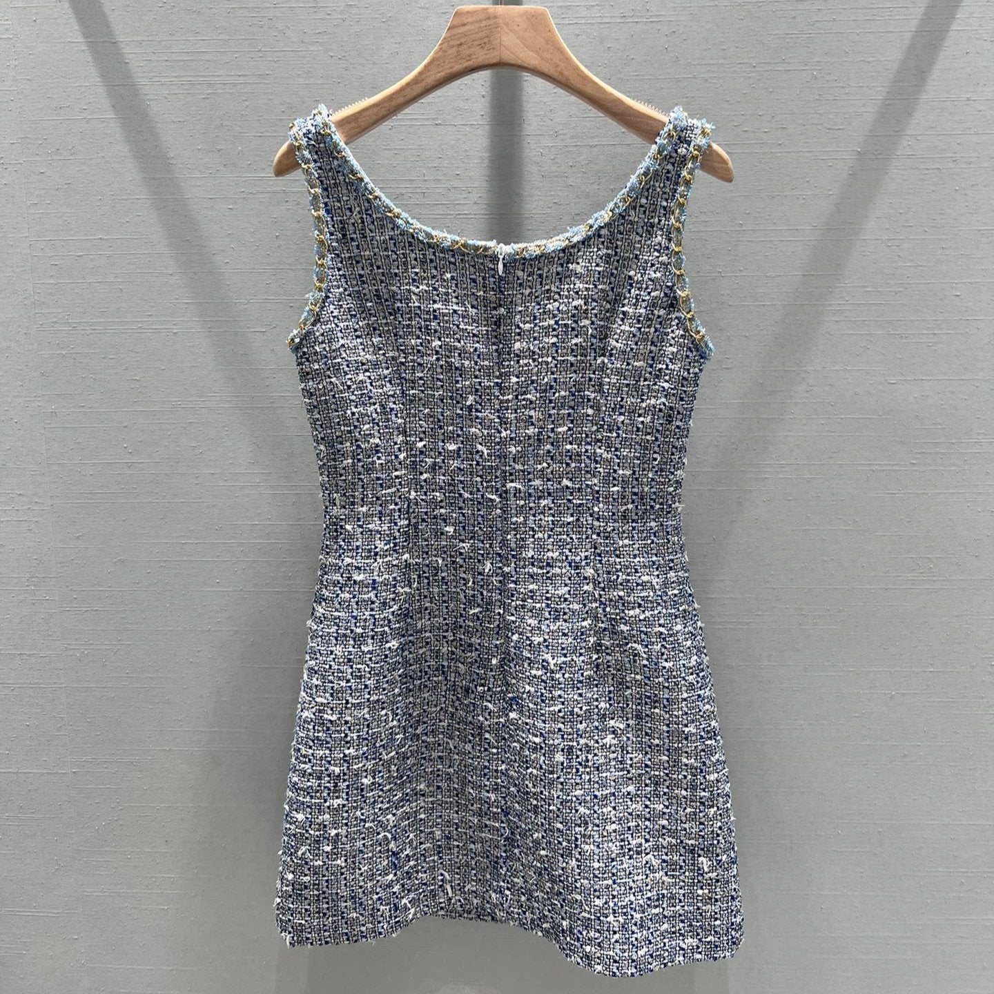 NEW  chain denim vest dress