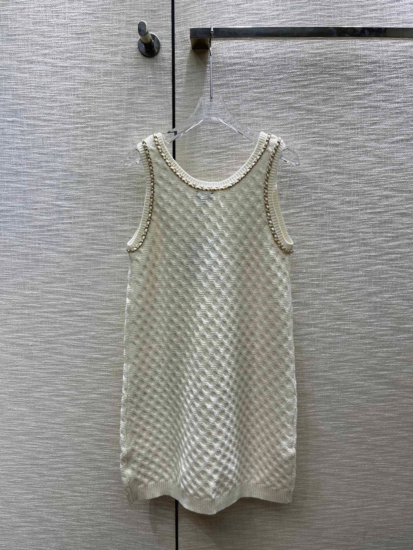 NEW  double shoulder chain knitted dress