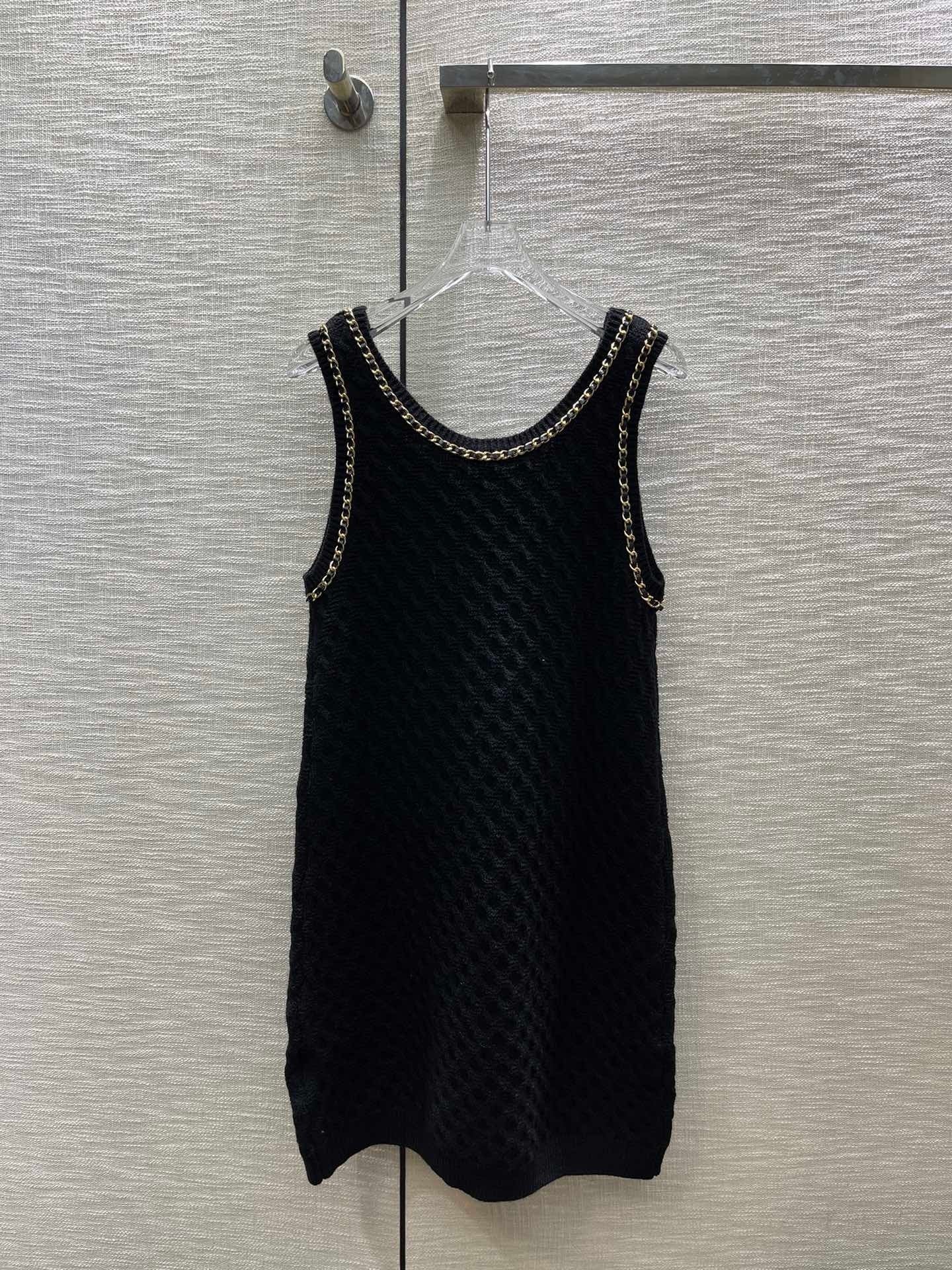 NEW  double shoulder chain knitted dress