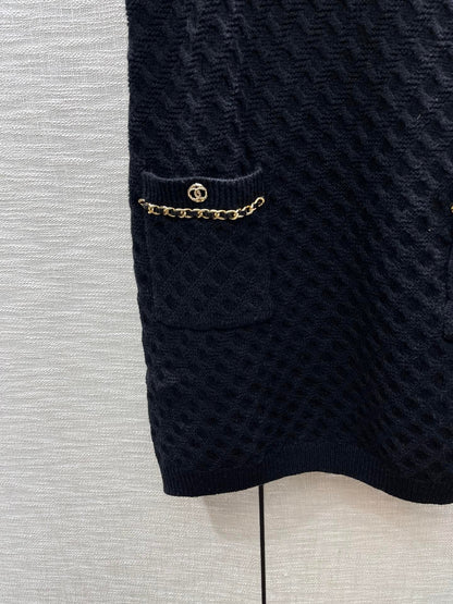 NEW  double shoulder chain knitted dress