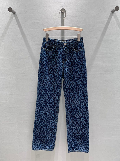 NEW  Full floral jacquard denim