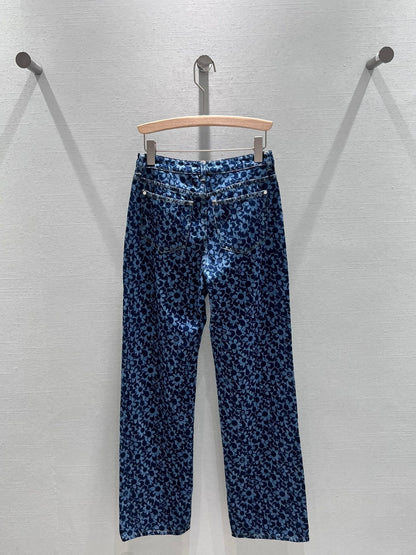 NEW  Full floral jacquard denim