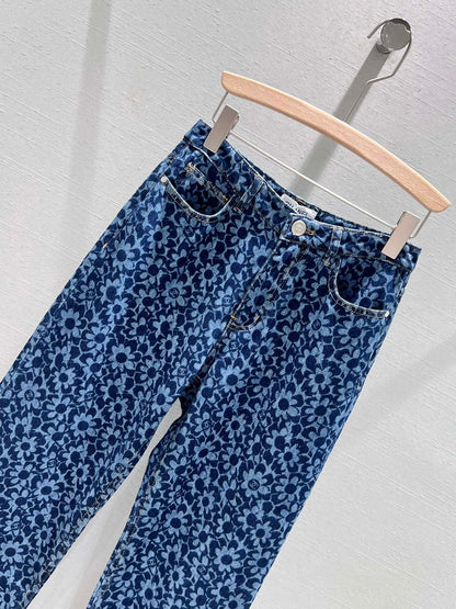 NEW  Full floral jacquard denim