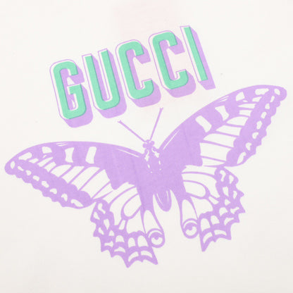 Butterfly and letter print short sleeves