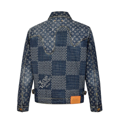 Joint jacquard denim jacket