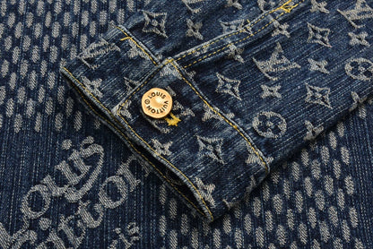 Joint jacquard denim jacket