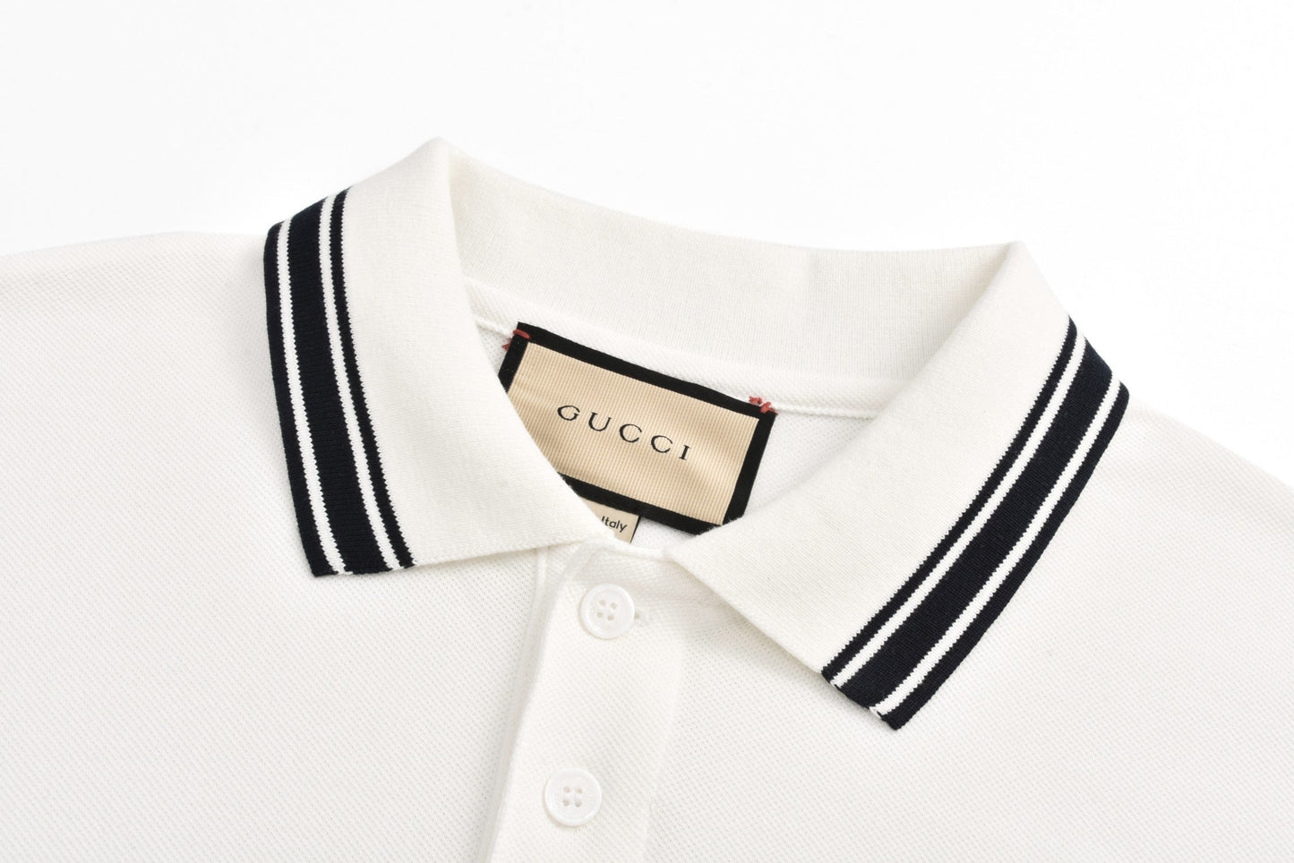 Double G patch embroidered lapel polo