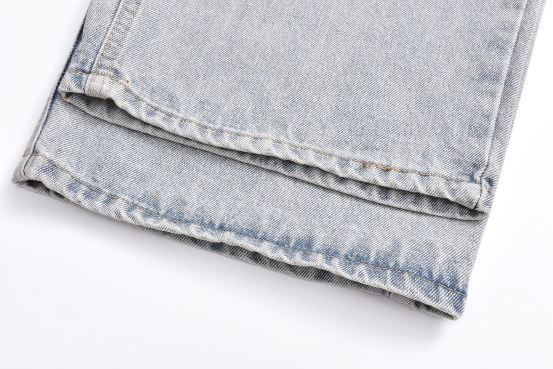 Pure cotton twill denim jeans