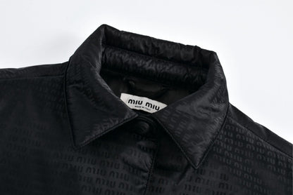 miu men womens dark pattern jacket