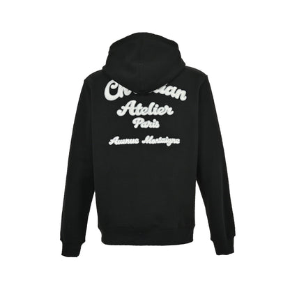 Lettering embroidered hoodie