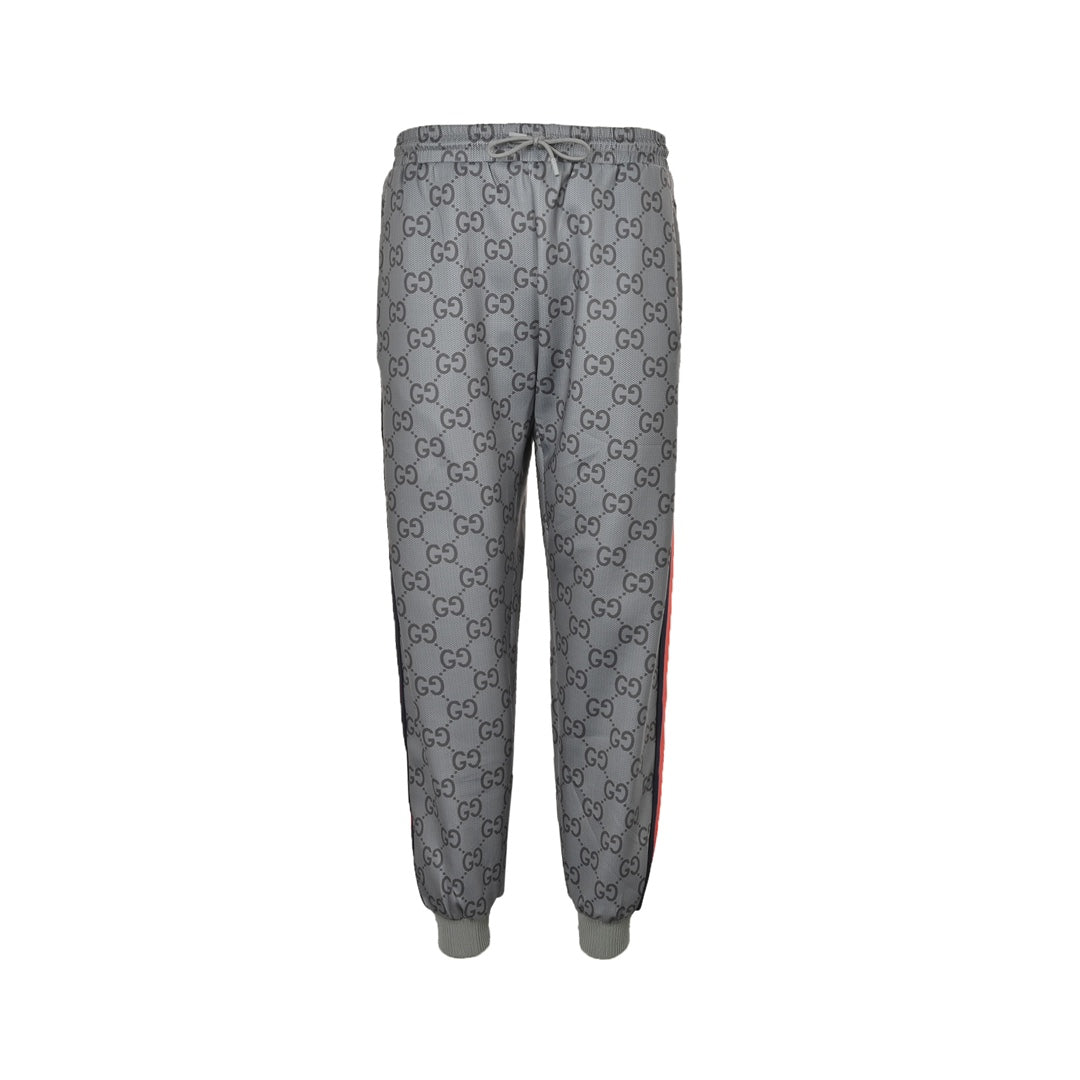 Allover printed jacquard webbing suit trousers