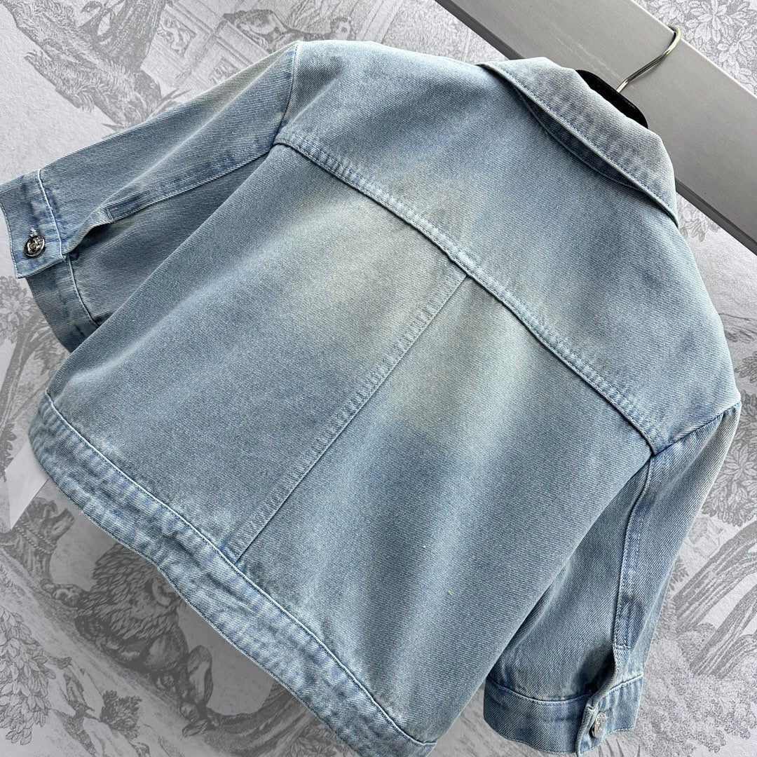 Double  short denim jacket