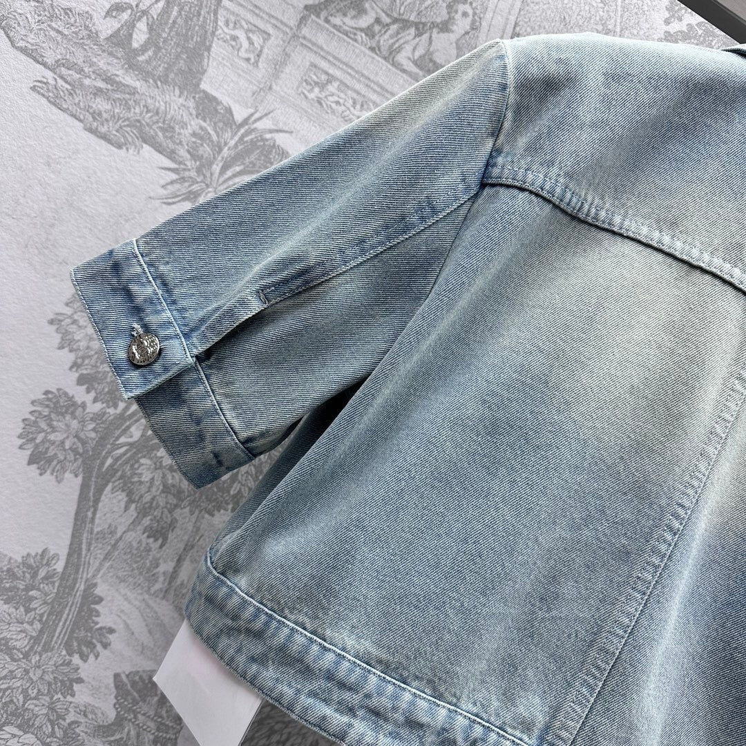 Double  short denim jacket