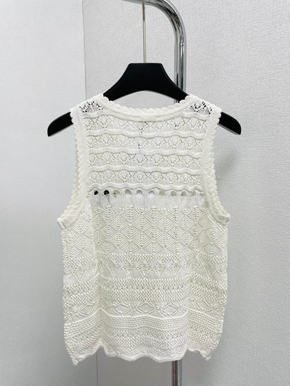 Floral lace sleeve vest