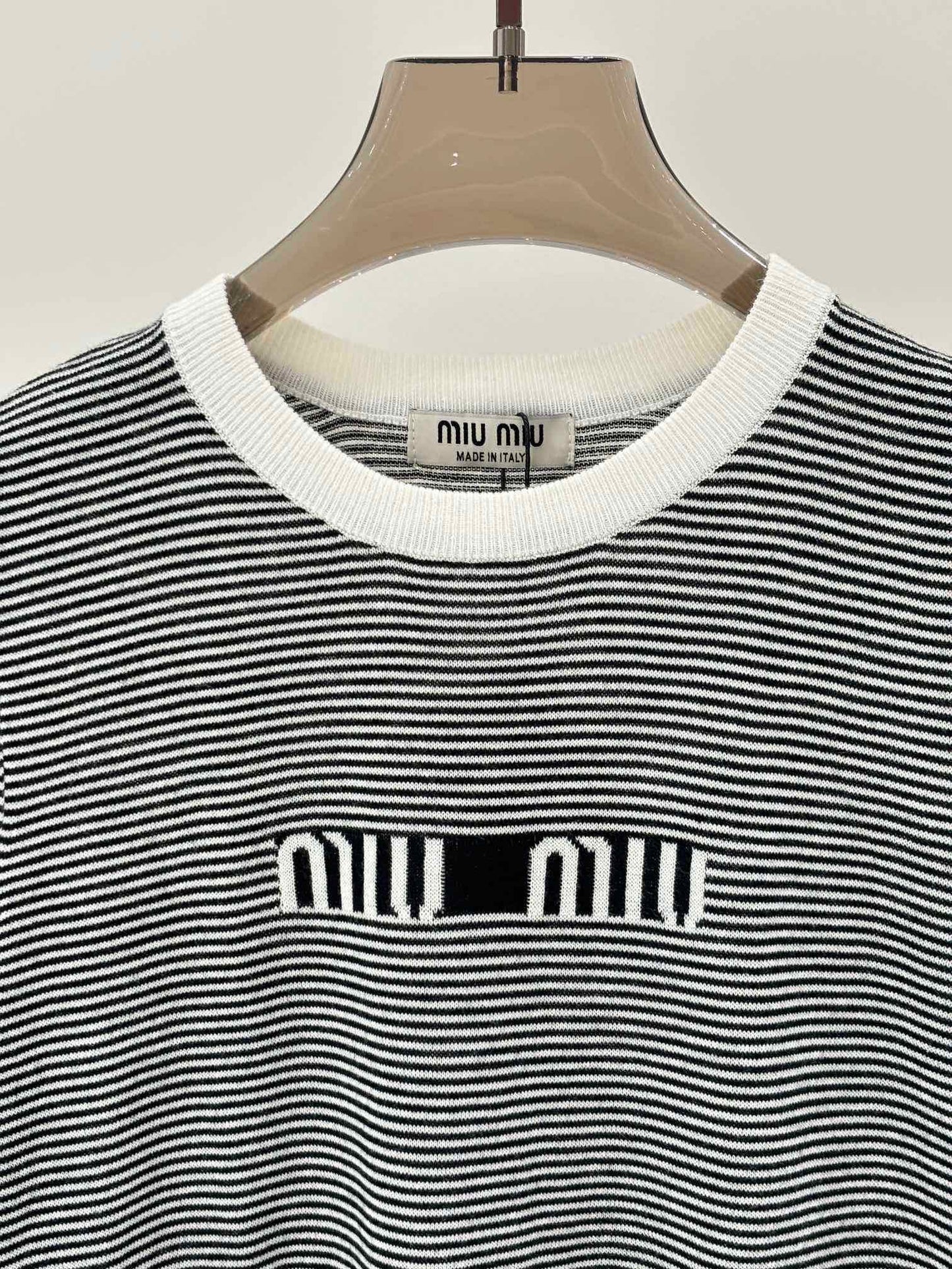 new striped color letter pattern knitted long sleeve